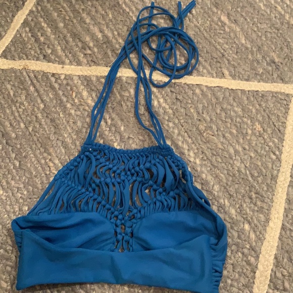 Mikoh blue high neck bikini top - Picture 2 of 2